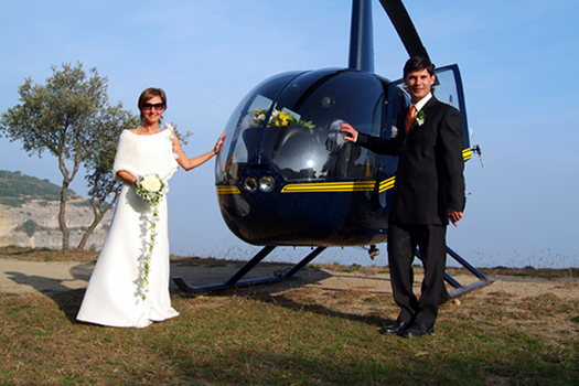 wedding helicopter