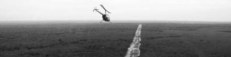 Inspección aérea en helicóptero